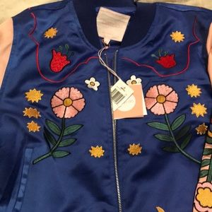 Bando satin bomber jacket